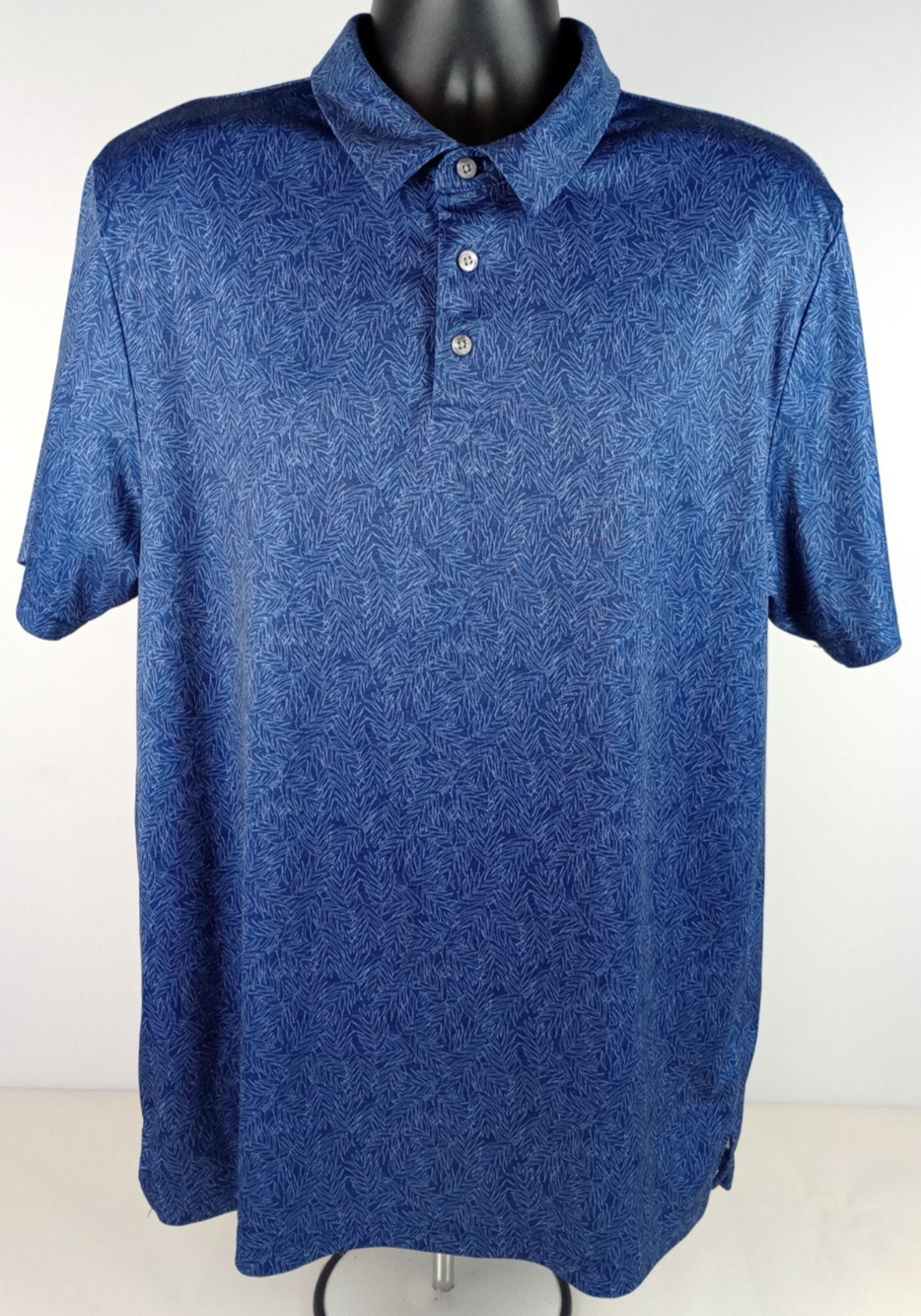 PGA Tour Pro Series Mens XL Blue Short Sleeve Golf Polo Shirt